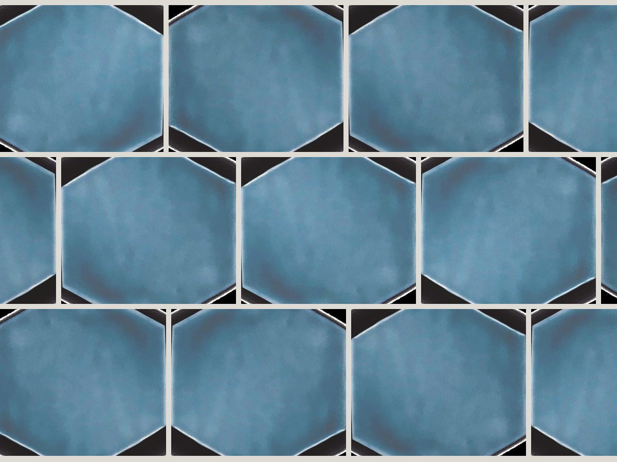 Artisan Hexagon 15x17 / 6" Ocean Glossy Duvar Karosu