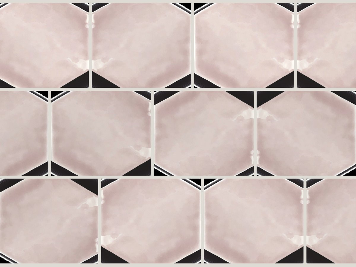 Artisan Hexagon 15x17 / 6" Rose Glossy Duvar Karosu