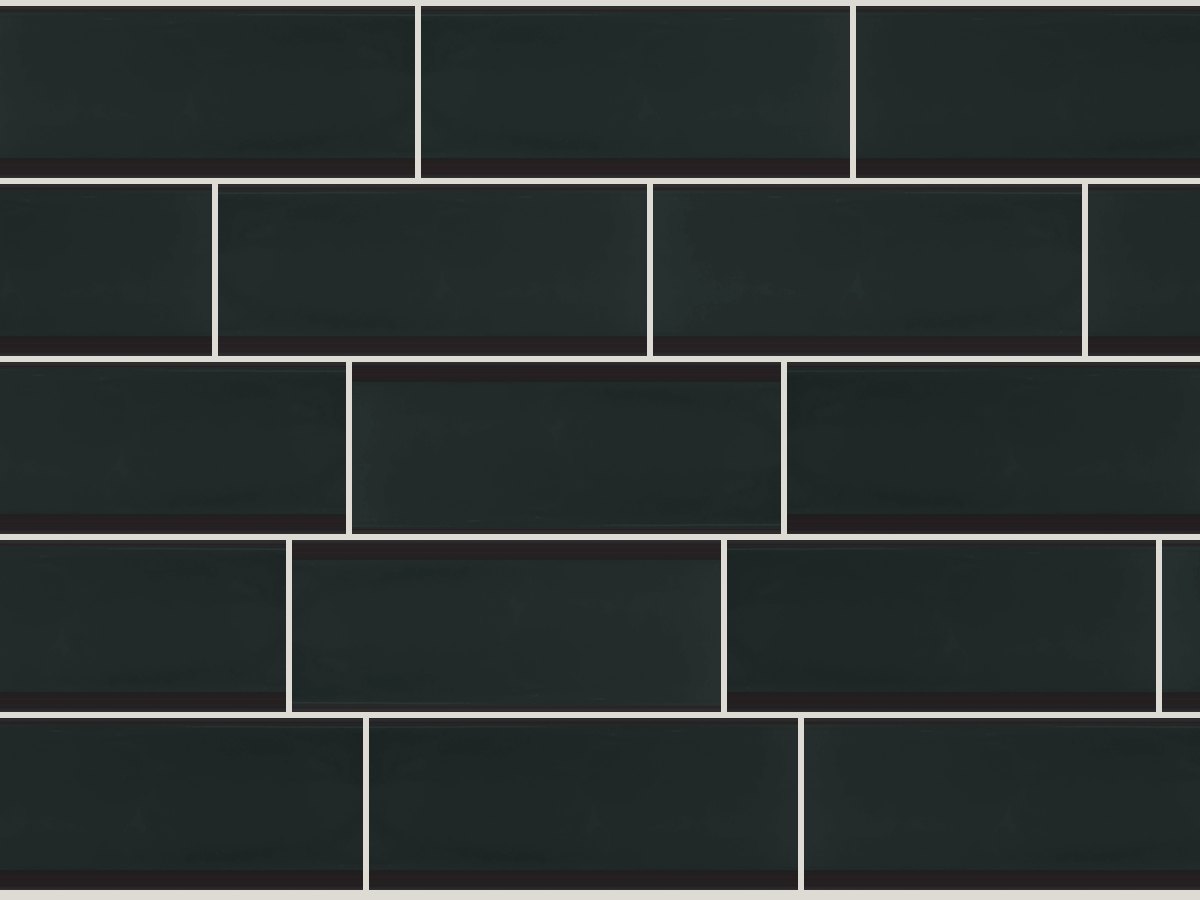 Bumpy 7,5x30 / 3"x12" Black Glossy Duvar Karosu