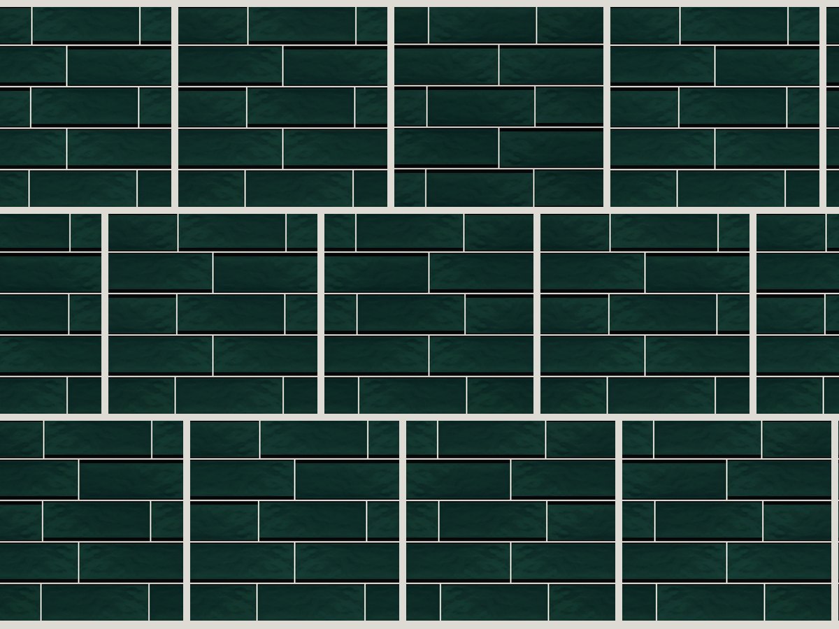 Bumpy 10x30 / 4”x12” Verde Glossy Duvar Karosu
