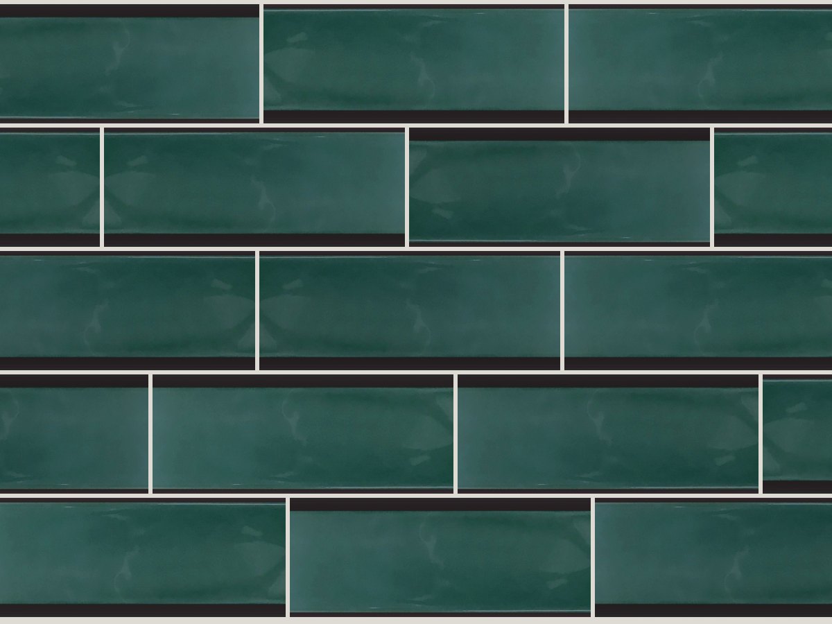 Bumpy 7,5x30 / 3"x12" Verde Glossy Duvar Karosu