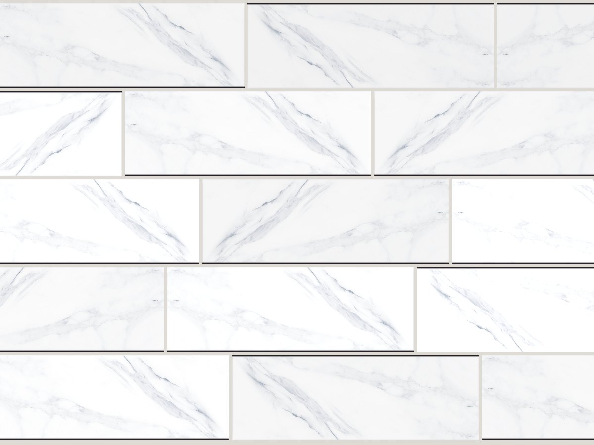 Carrara 10x30 / 4”x12” Flat Glossy Duvar Karosu