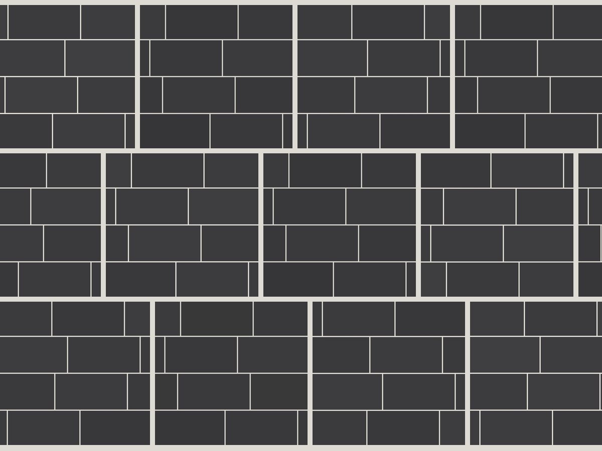 Flat 10x20 / 4”x8” Dark Grey Matt Duvar Karosu