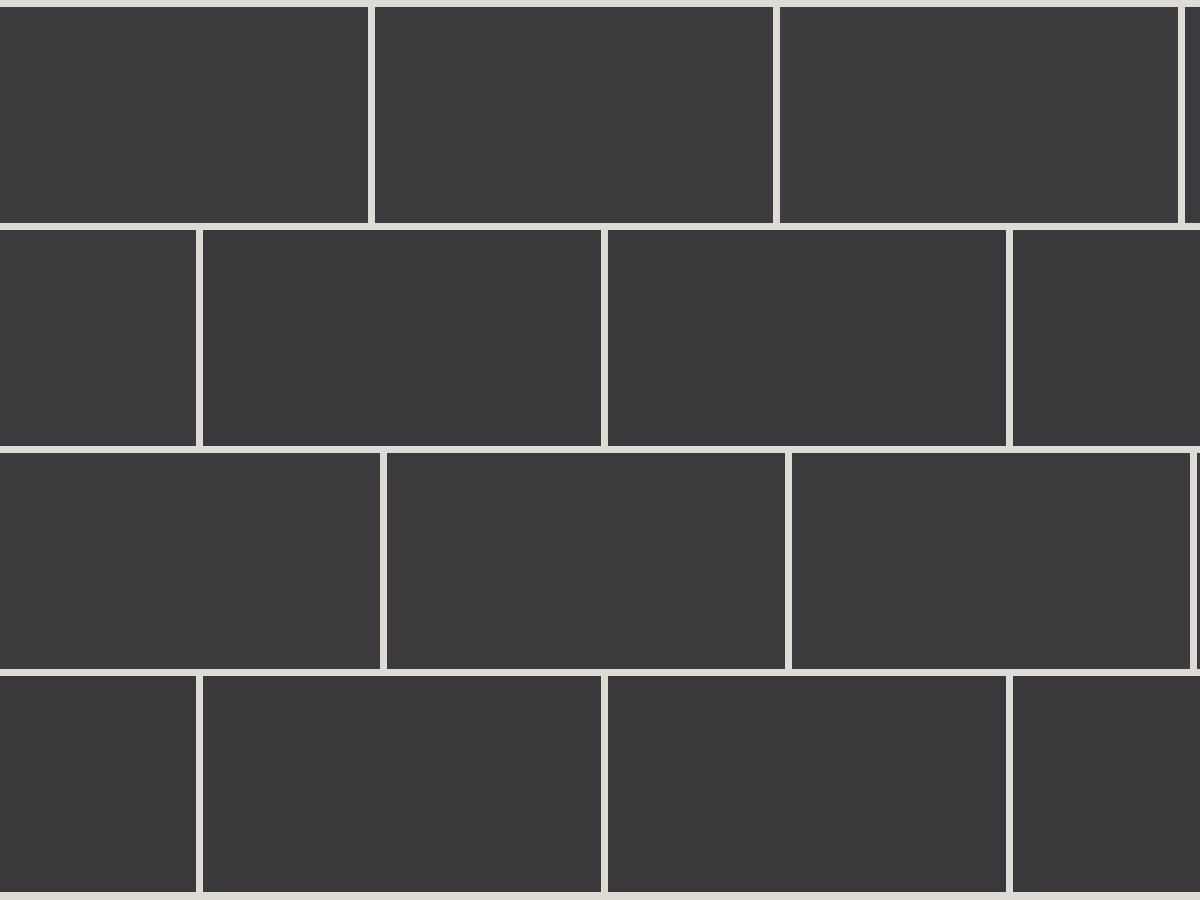 Flat 10x30 / 4”x12” Dark Grey Glossy Duvar Karosu