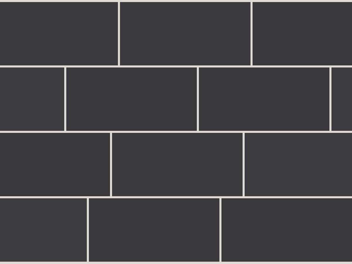 Flat 10x40 / 4”x16” Dark Grey Matt Duvar Karosu