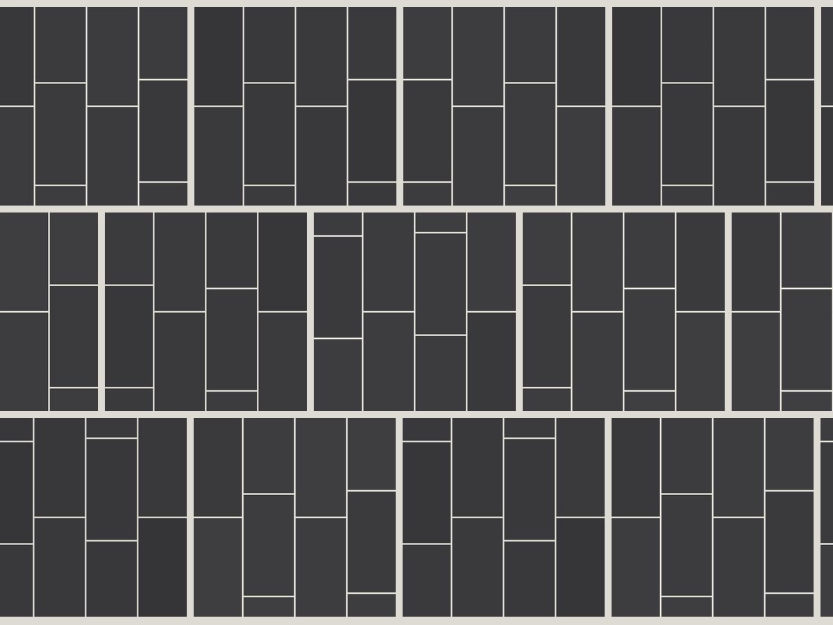 Flat 7,5x15 / 3”x6” Dark Grey Matt Duvar Karosu