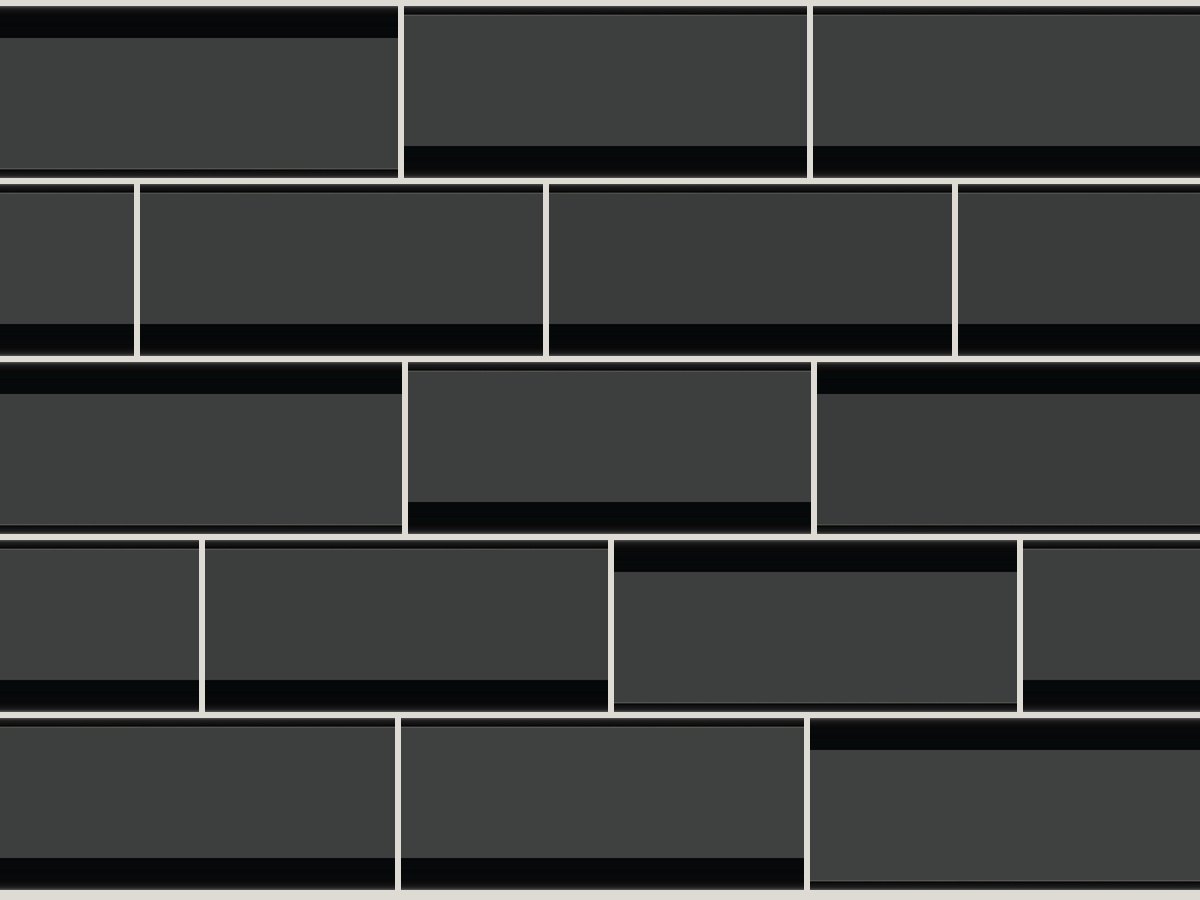 Flat 7,5x30 / 3"x12" Dark Grey Glossy Duvar Karosu