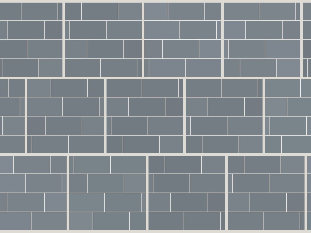 Flat 10x20 / 4”x8” Grey Glossy Duvar Karosu
