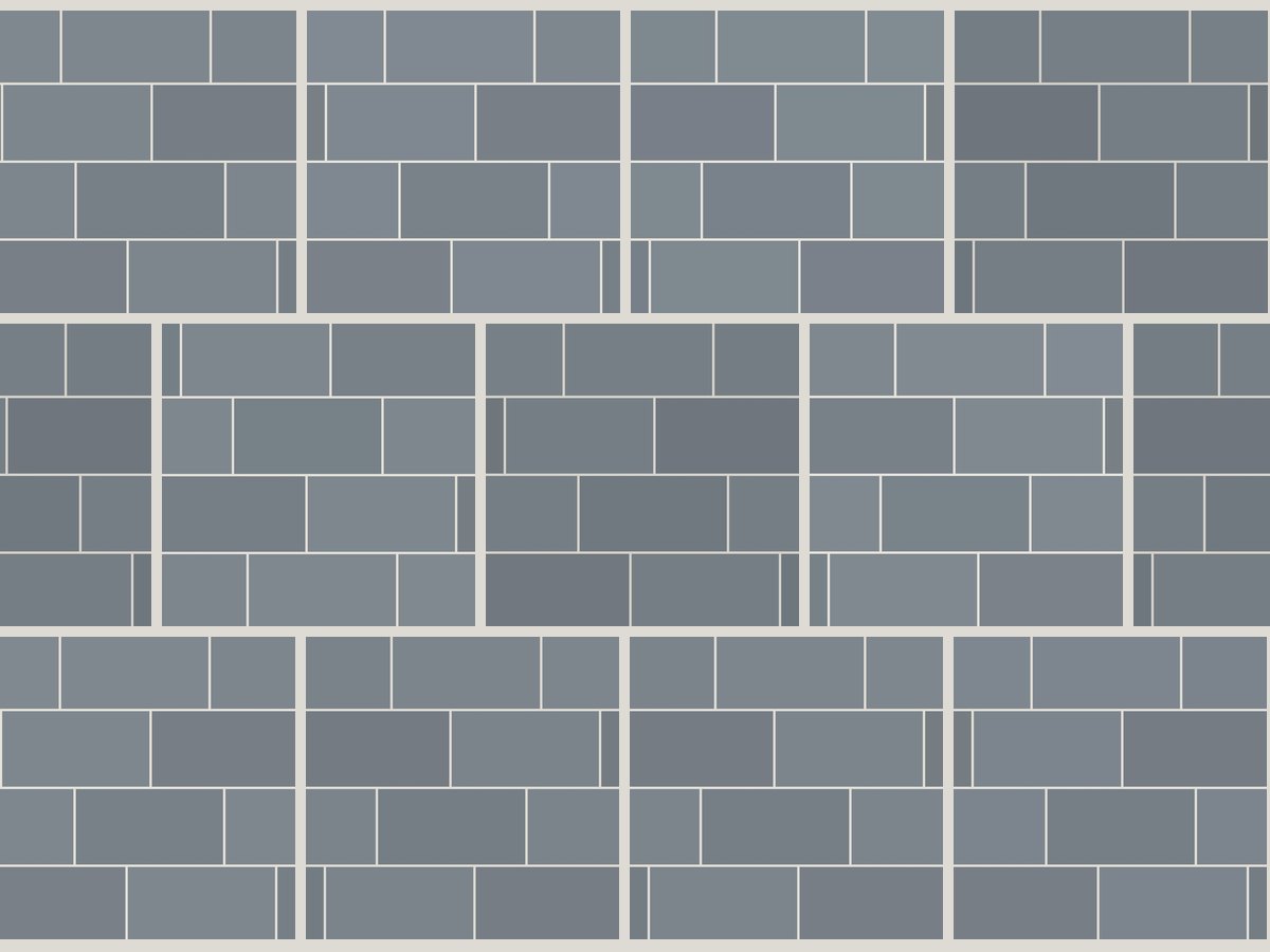 Flat 10x20 / 4”x8” Grey Matt Duvar Karosu