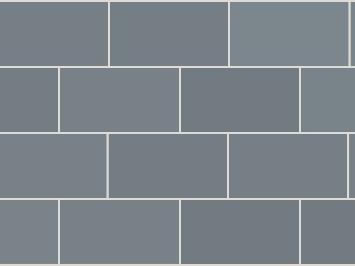 Flat 10x30 / 4”x12” Grey Matt Duvar Karosu