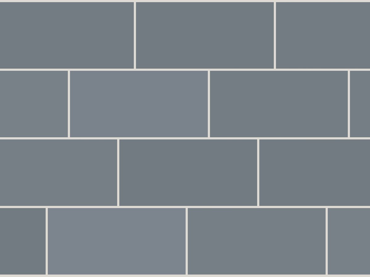 Flat 10x40 / 4”x16” Grey Matt Duvar Karosu
