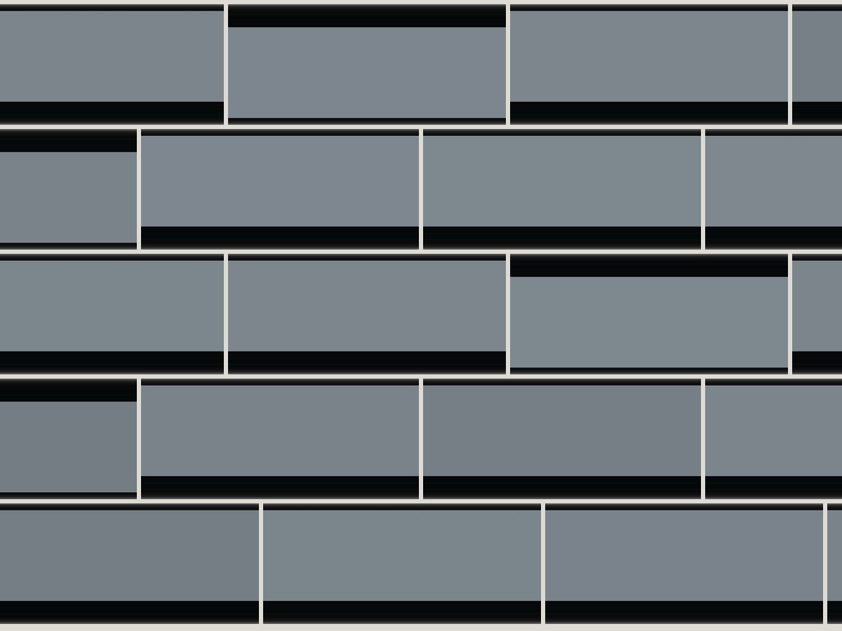 Flat 7,5x30 / 3"x12" Grey Glossy Duvar Karosu