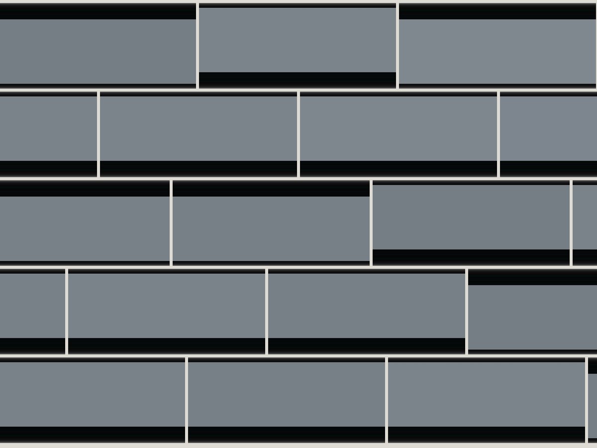 Flat 7,5x30 / 3"x12" Grey Matt Duvar Karosu