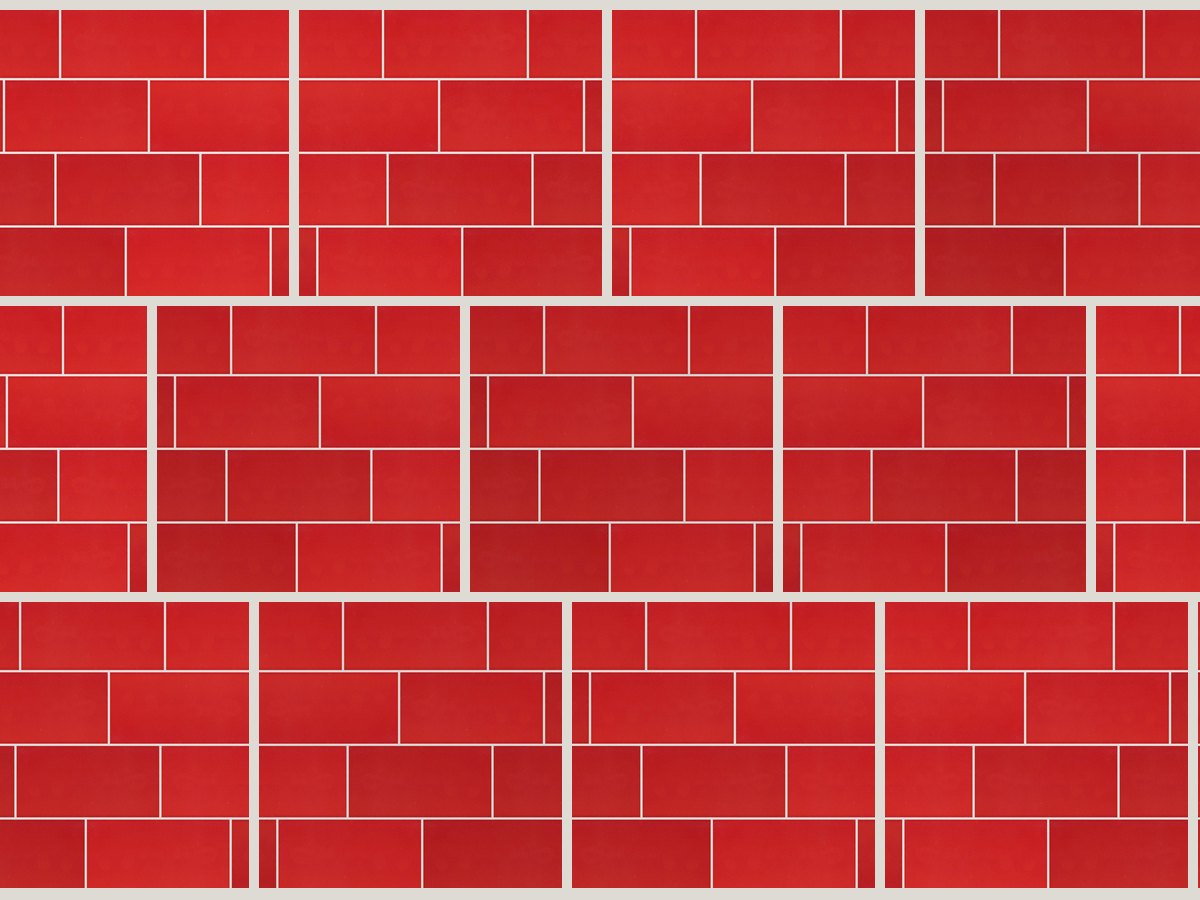 Flat 10x20 / 4”x8” Red Matt Duvar Karosu
