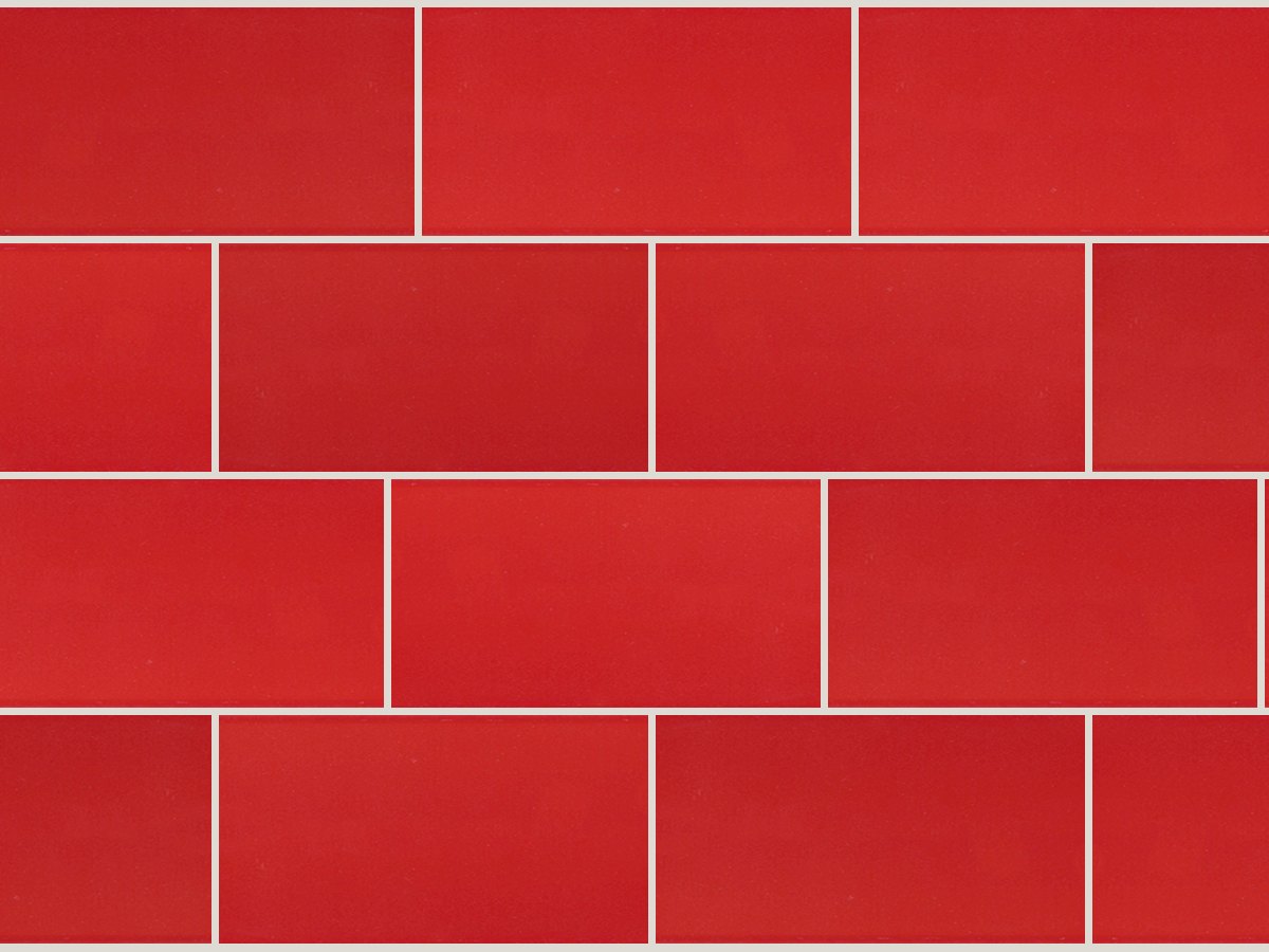 Flat 10x30 / 4”x12” Red Glossy Duvar Karosu