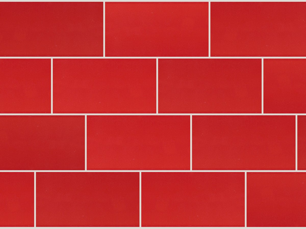 Flat 10x30 / 4”x12” Red Matt Duvar Karosu