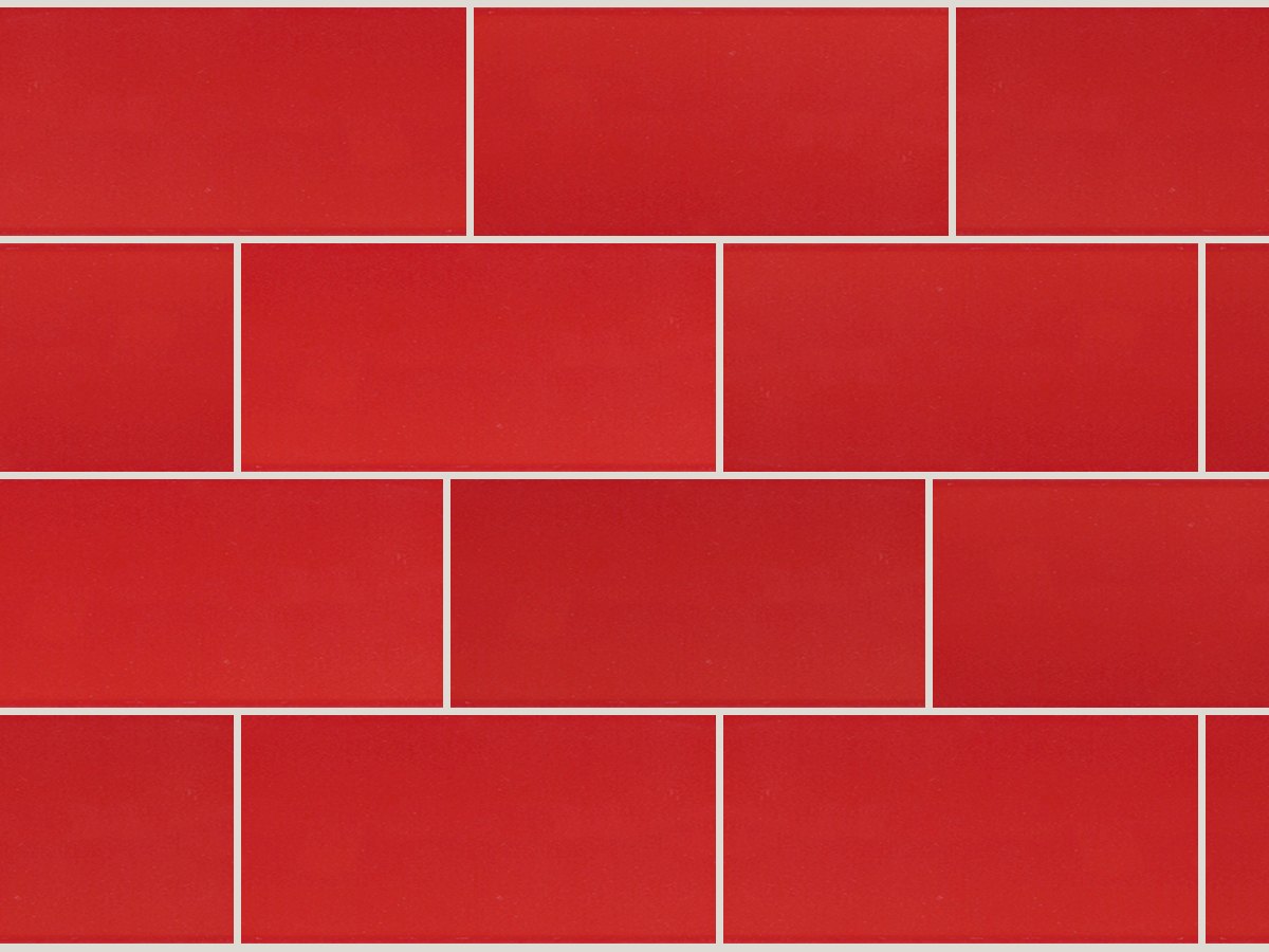 Flat 10x40 / 4”x16” Red Glossy Duvar Karosu