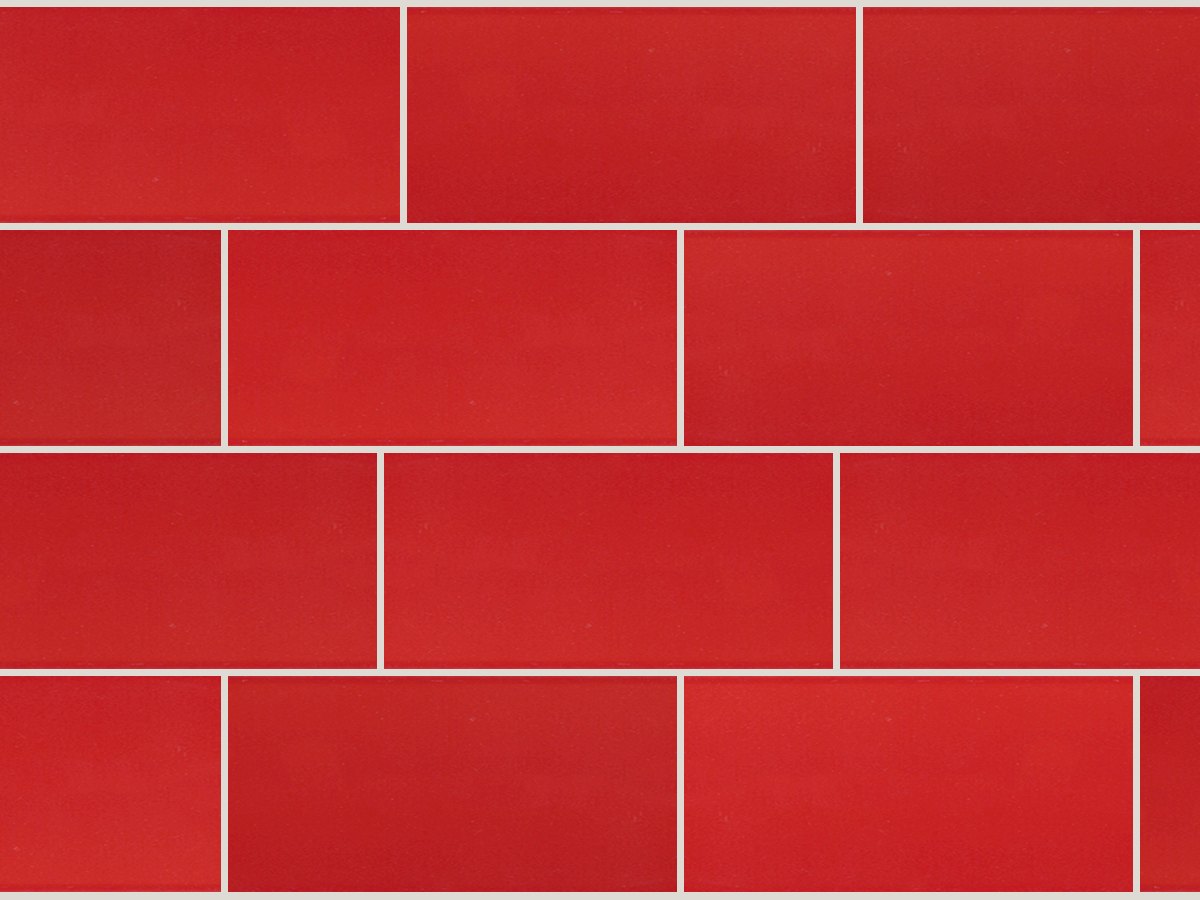 Flat 10x40 / 4”x16” Red Matt Duvar Karosu