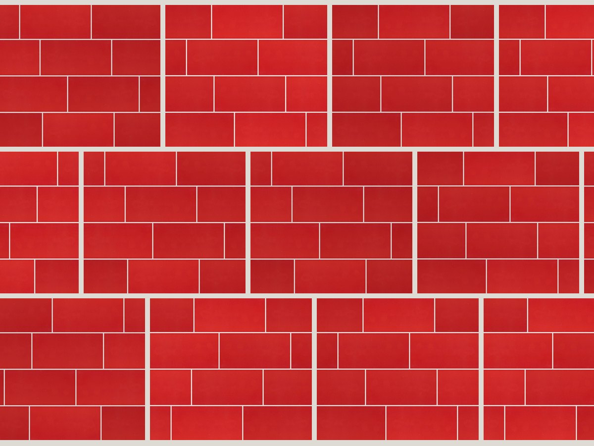 Flat 7,5x15 / 3”x6” Red Glossy Duvar Karosu
