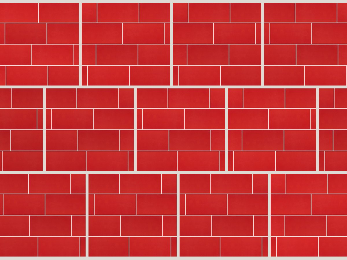 Flat 7,5x15 / 3”x6” Red Matt Duvar Karosu