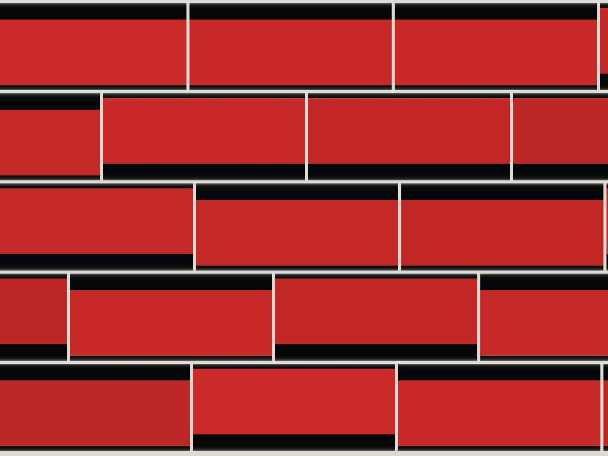 Flat 7,5x30 / 3"x12" Red Matt Duvar Karosu