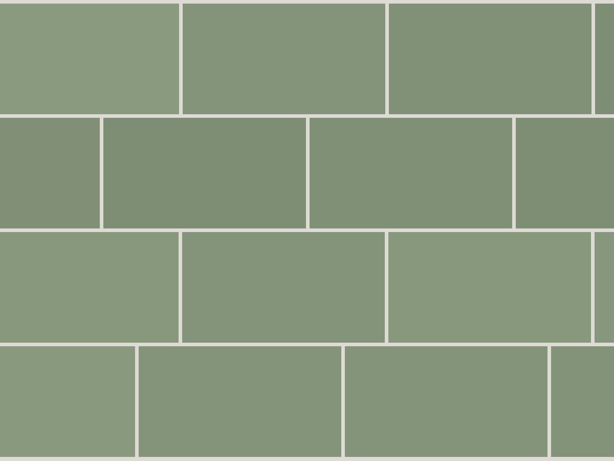 Flat 10x30 / 4”x12” Sage Matt Duvar Karosu