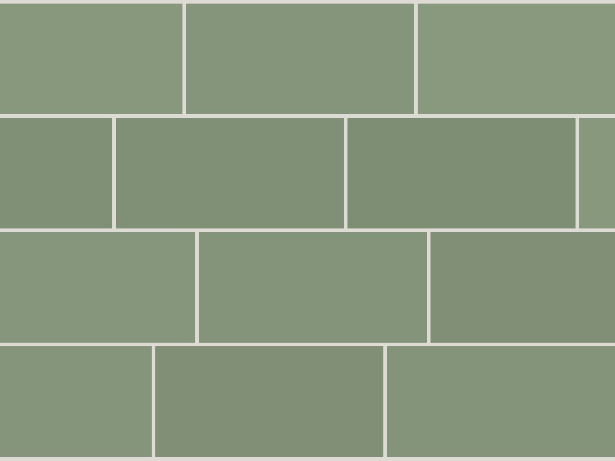 Flat 10x40 / 4”x16” Sage Matt Duvar Karosu