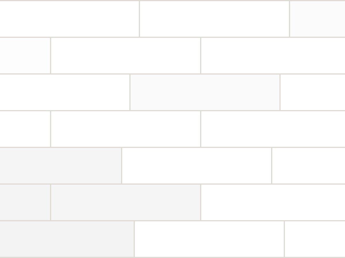 5x30 / 2”x12” Super White Flat Glossy Duvar Karosu