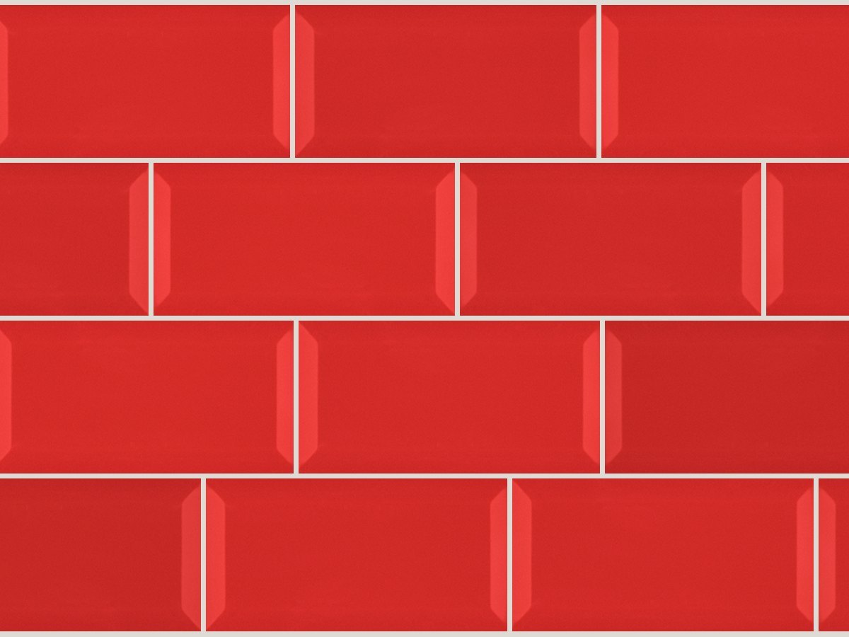 Metro 10x20 / 4”x8” Red Matt Duvar Karosu