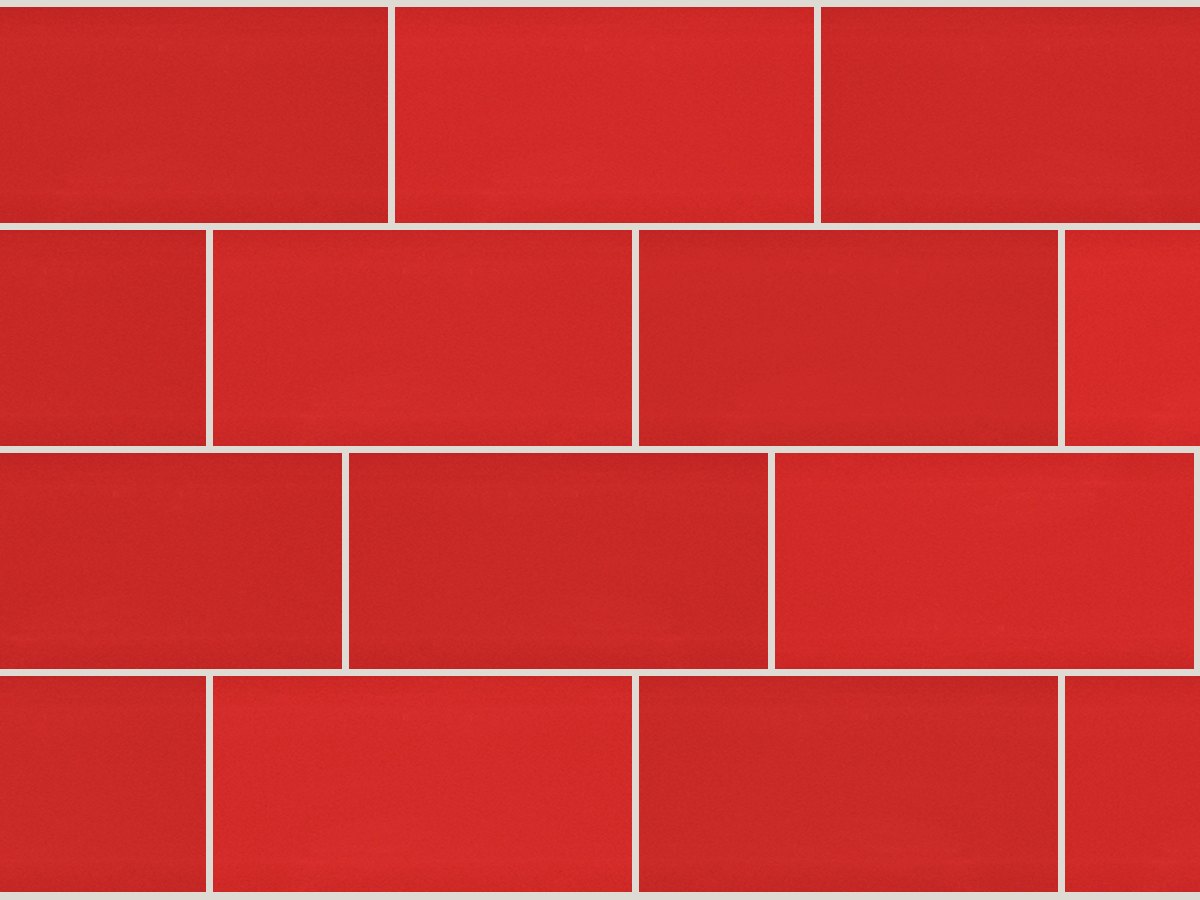 Metro 10x30 / 4”x12” Red Glossy Duvar Karosu