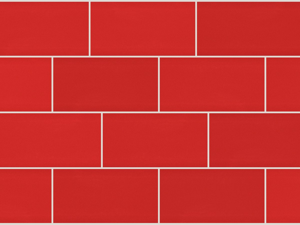 Metro 10x30 / 4”x12” Red Matt Duvar Karosu