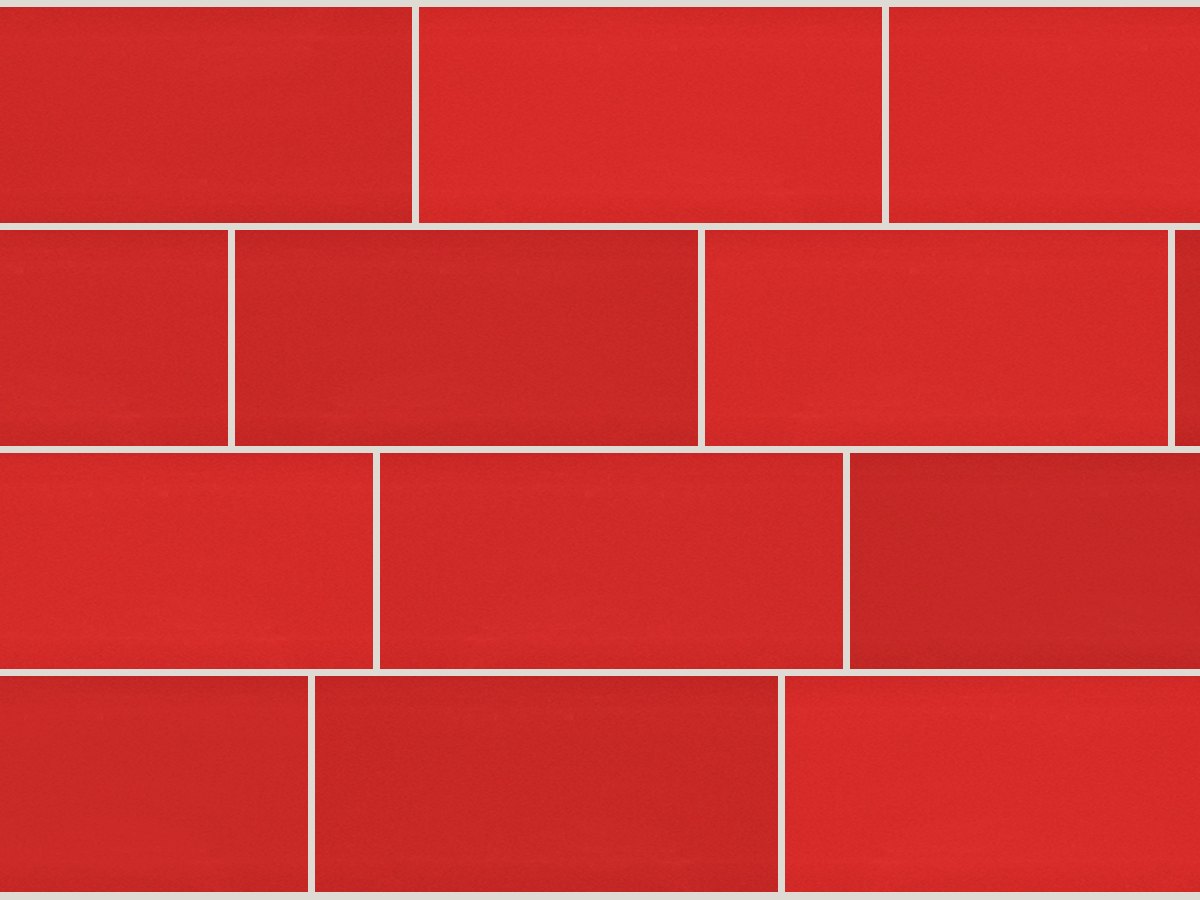 Metro 10x40 / 4”x16” Red Glossy Duvar Karosu