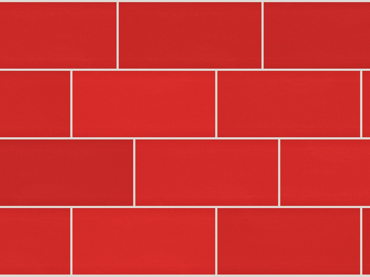 Metro 10x40 / 4”x16” Red Matt Duvar Karosu