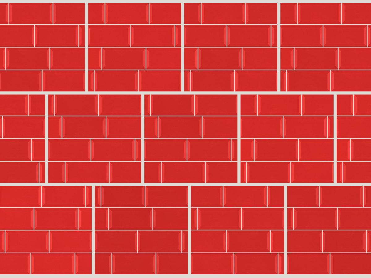 Metro 7,5x15 / 3”x6” Red Glossy Duvar Karosu